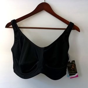 Freya Active Coolmax Black Bra, Underwire Support, Size 36H (US 36K)